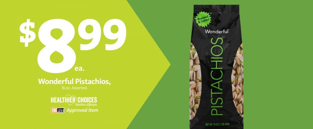 Express – Wonderful Pistachios $8.99