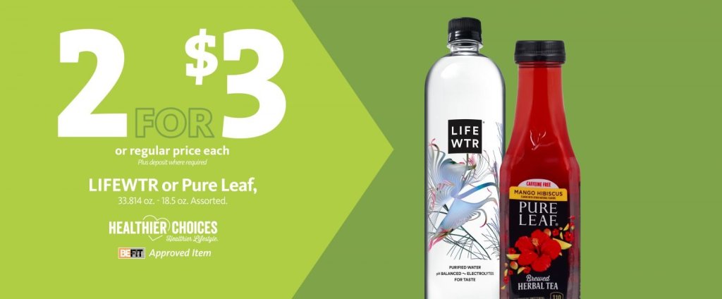 Express – Lifewtr and Pure Tea 2/$3