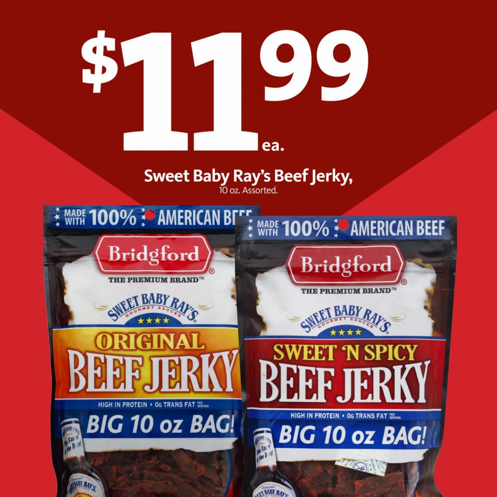 Express - Sweet Baby Rays Beef Jerky $11.99