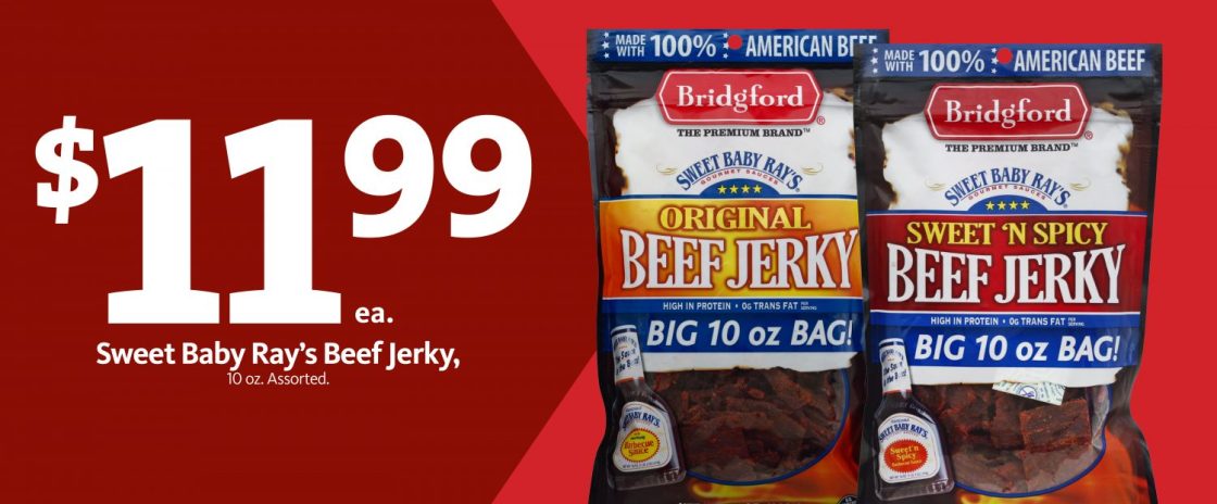 Express – Sweet Baby Rays Beef Jerky $11.99