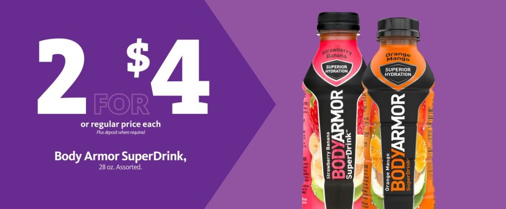 Express – BODYARMOR Super Drink 2/$4