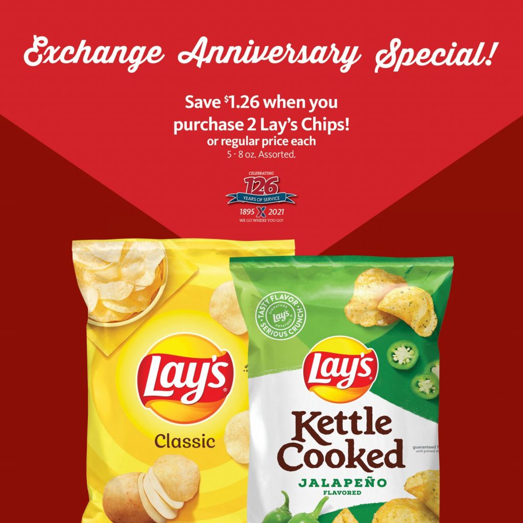 Express - Save $1.26 on Two Lay's Chips 