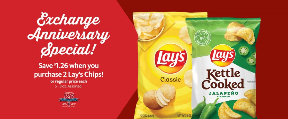 Express – Save $1.26 on Two Lay’s Chips