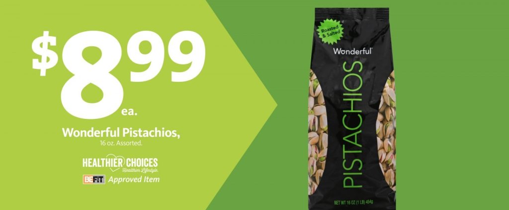 Express – Wonderful Pistachios $8.99