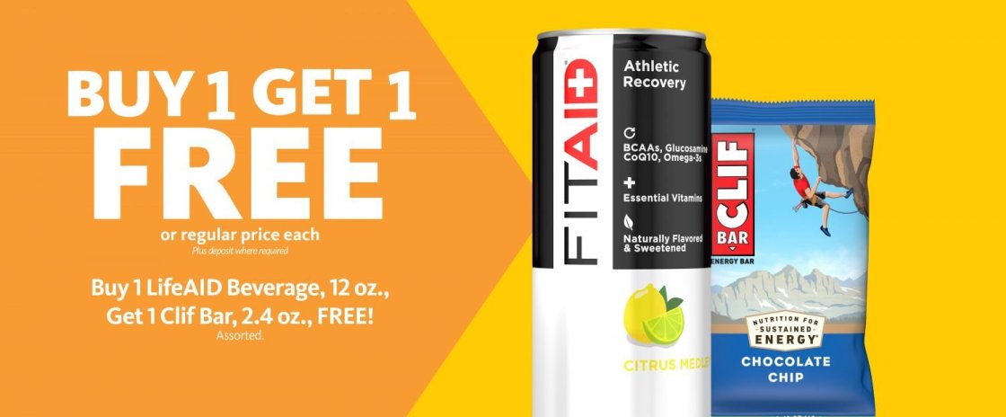 Express – Buy LifeAID Get Free Clif Bar