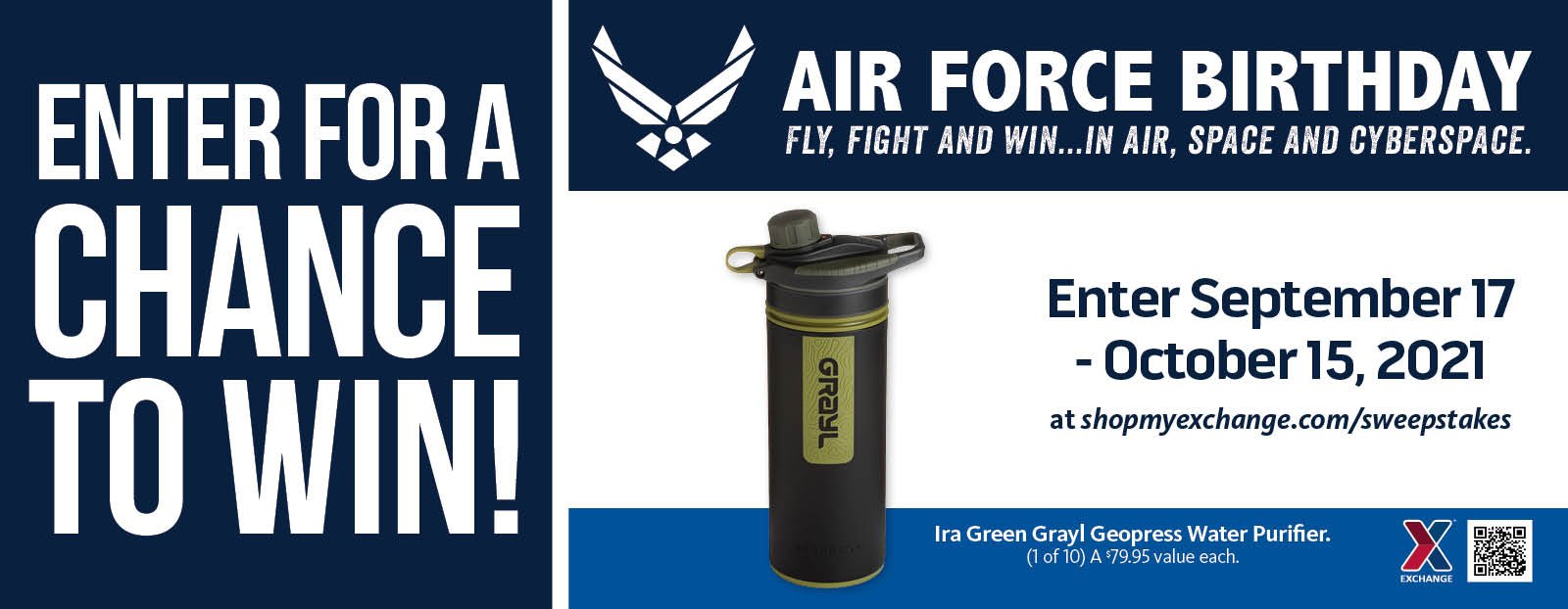 Air Force Birthday Water Purifier Sweepstakes