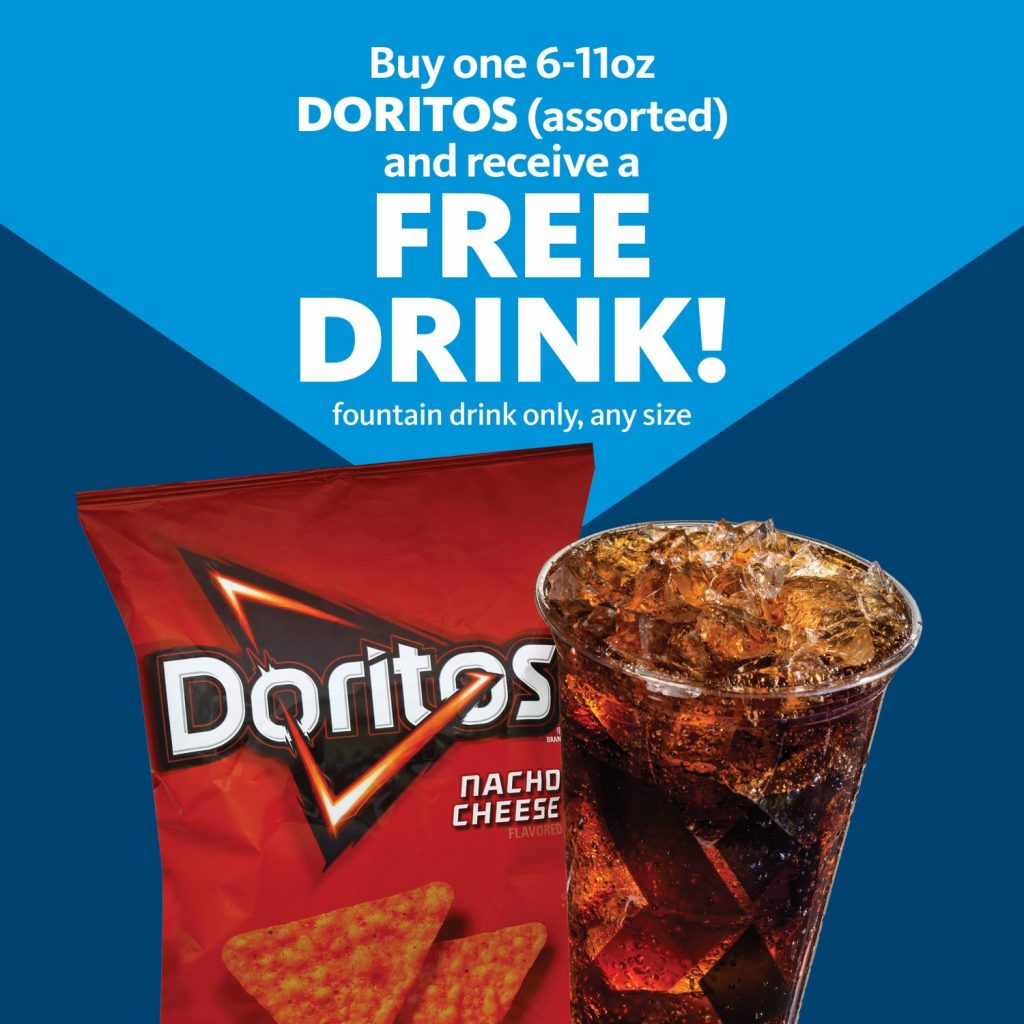 Express - Free Drink with Purchase of Doritos Chips