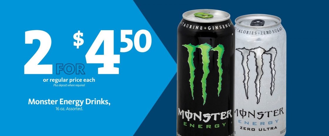 Express – Monster Energy Drinks 2/$4.50