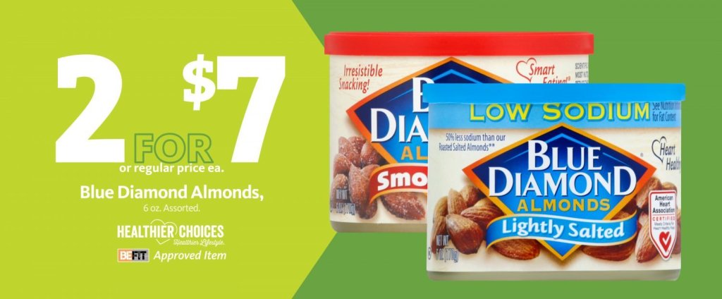 Express – Blue Diamond Almonds 2/$7