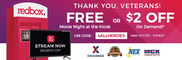Redbox – VETERANS DAY Offer