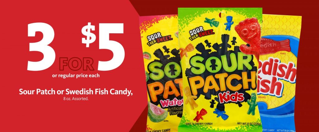 Express – Sour Patch & Swedish Fish 3/$5