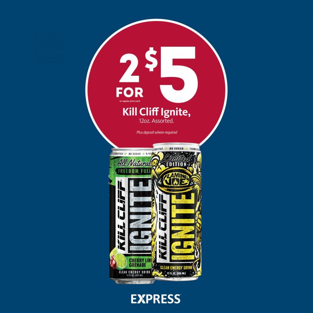 Express - Kill Cliff Ignite Energy Drink 2/$5