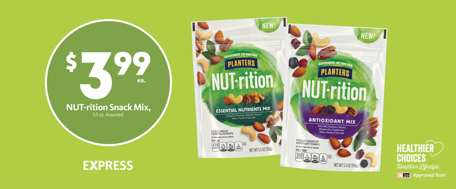 Express - Planters NUT-rition Mix $3.99