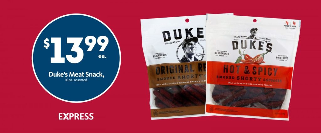 Express – Duke’s Meat Snacks $13.99