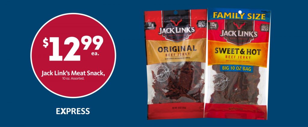 Express – Jack Link’s Meat Snacks 10oz. $12.99