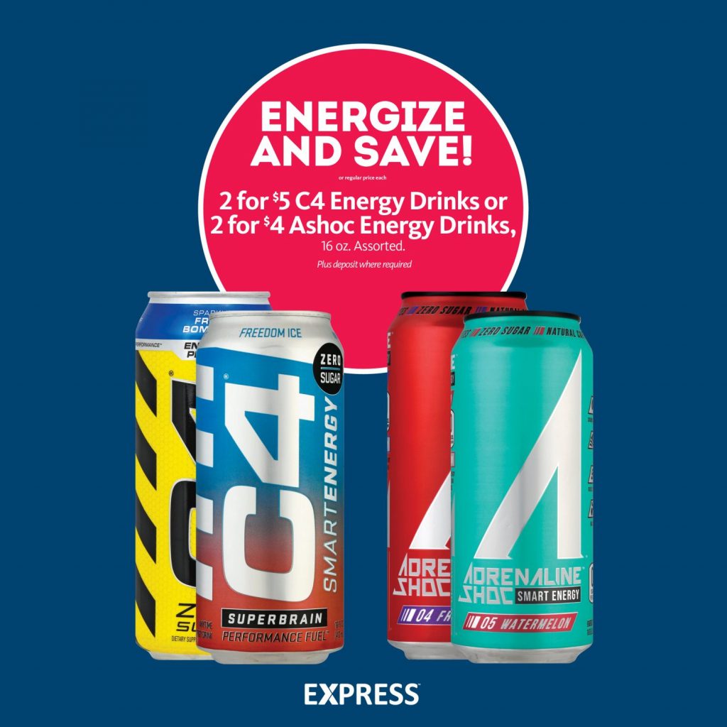 Express - C4 and A-Shoc Energy Drinks