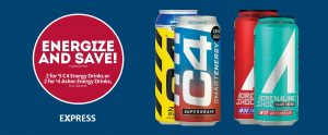 Express - C4 and A-Shoc Energy Drinks