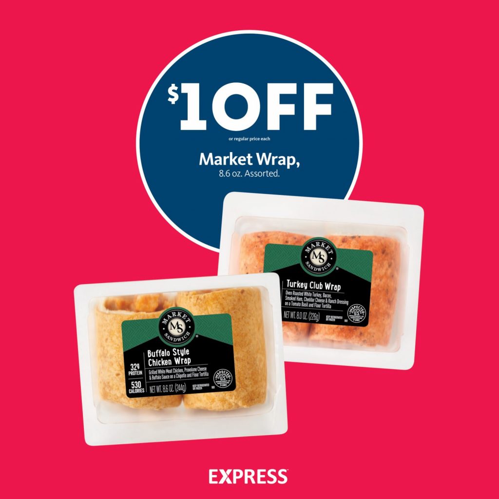 Express - Market Sandwich Wraps $1 Off