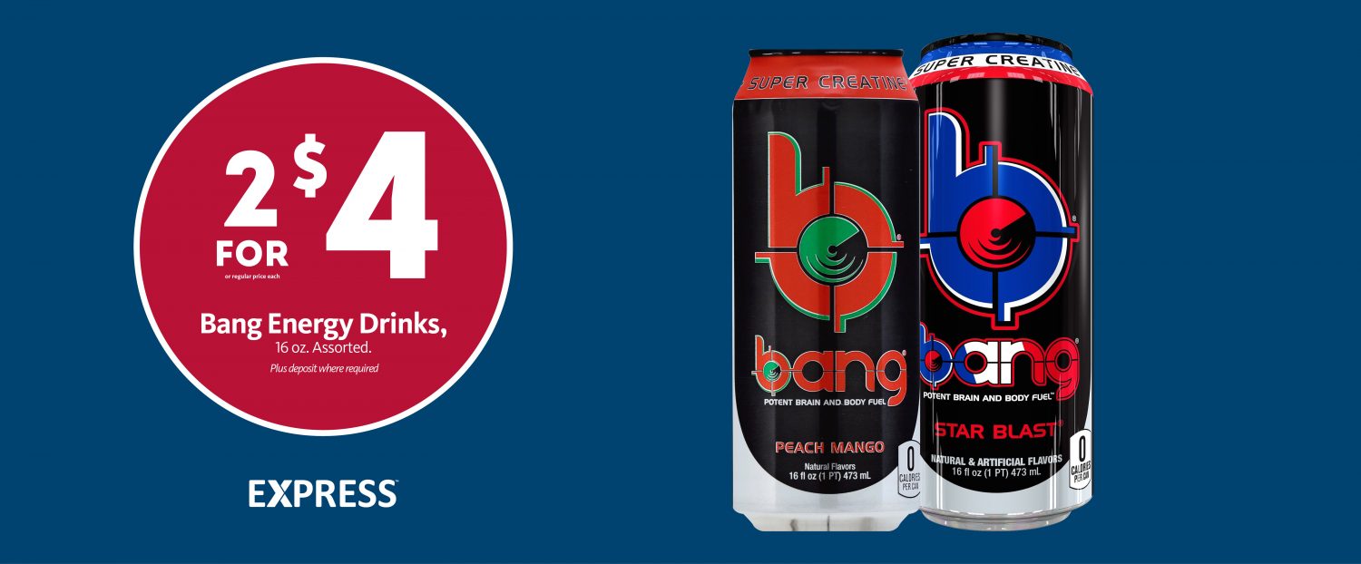 Express - Bang Energy Drink 2/$4