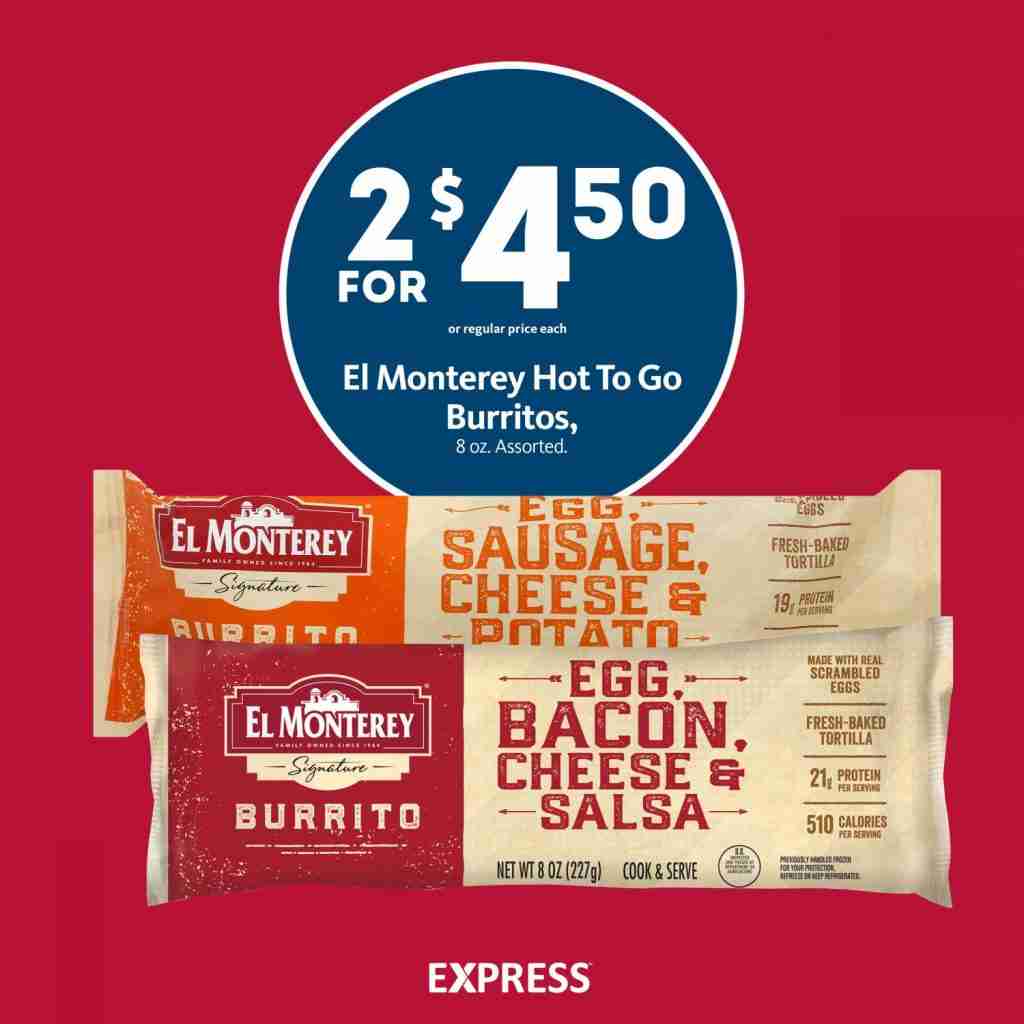 Express - El Monterey Burritos 2/$4.50