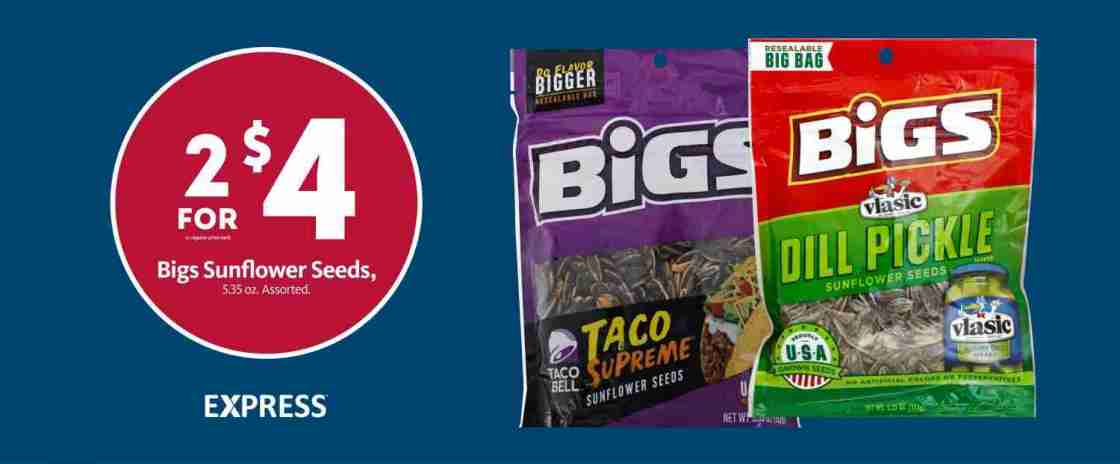 Express – BIGS Sunflower Seeds 2/$4