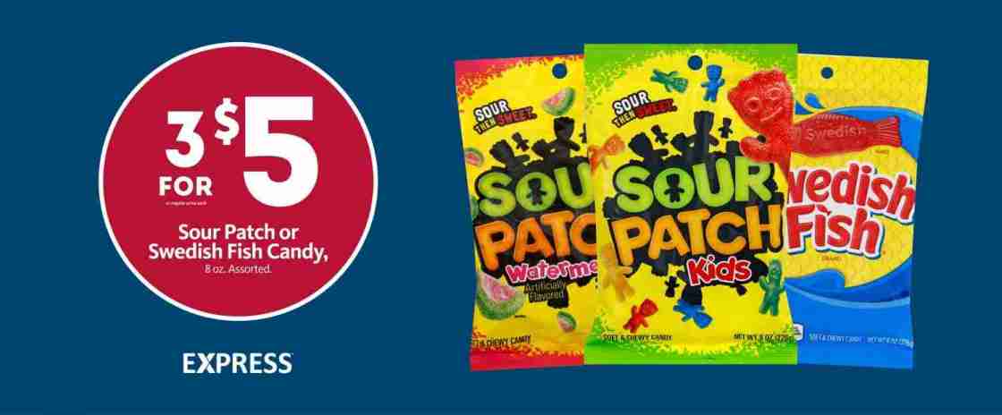 Express – Sour Patch Kids & Swedish Fish Candy 3/$5
