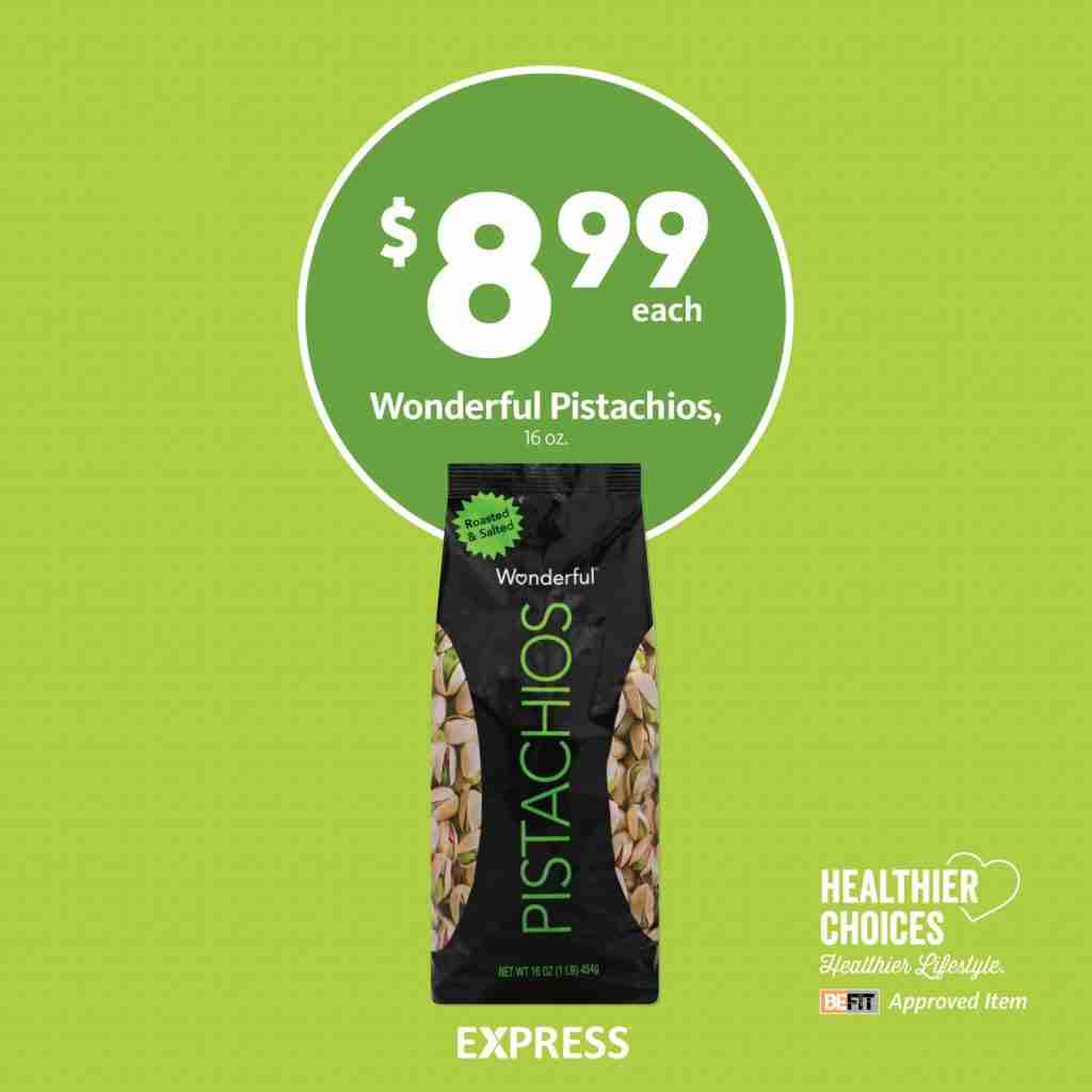 Express - Wonderful Pistachios $8.99