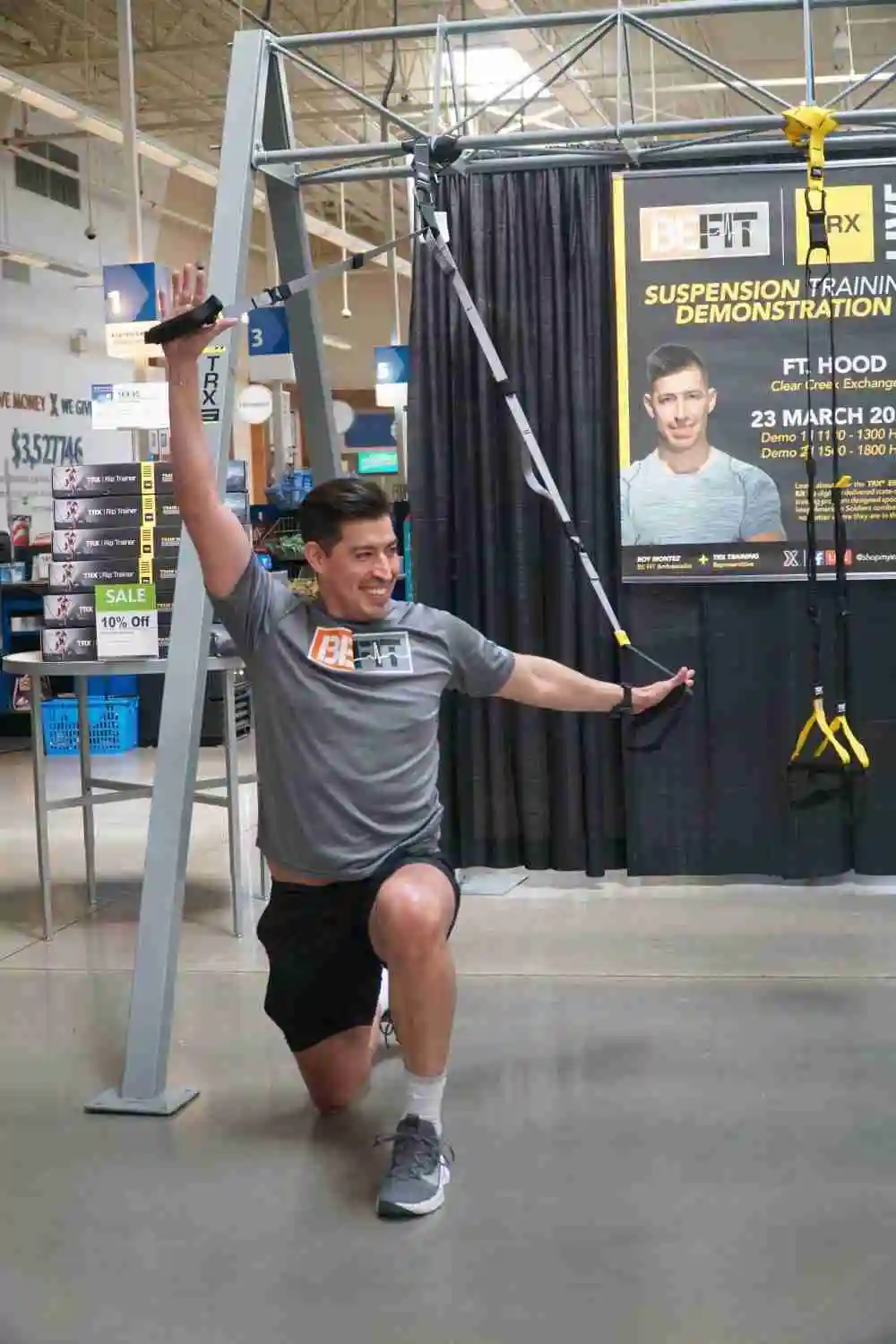 BE FIT Ambassador Roy Montez at Ft. Hood TRX Demo