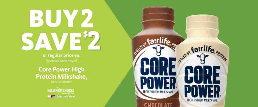 Express – Core Power Protein Shake Buy 2 Save $2
