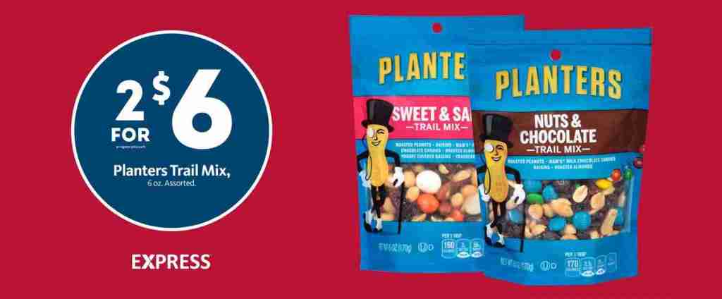 Express – Planters Trail Mix 2/$6