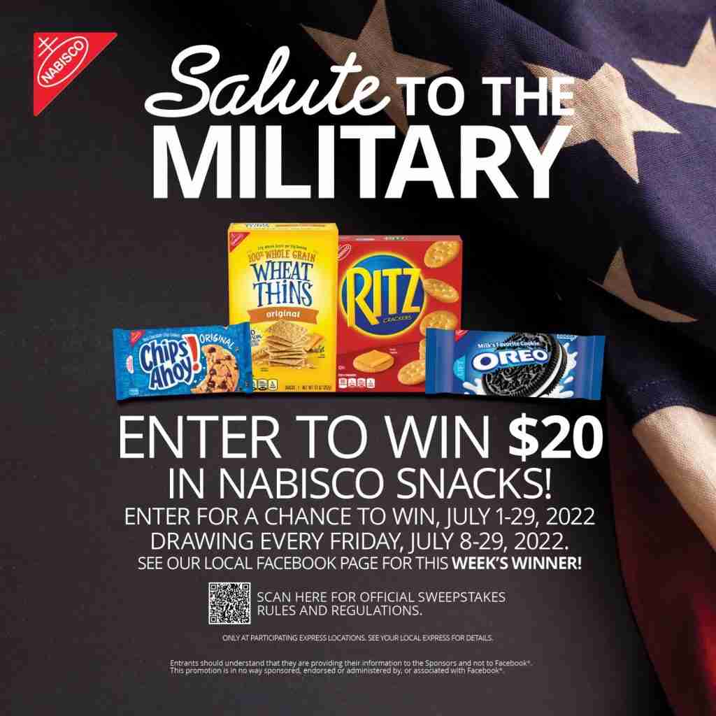 Express - Nabisco Saluting the Military Sweepstakes