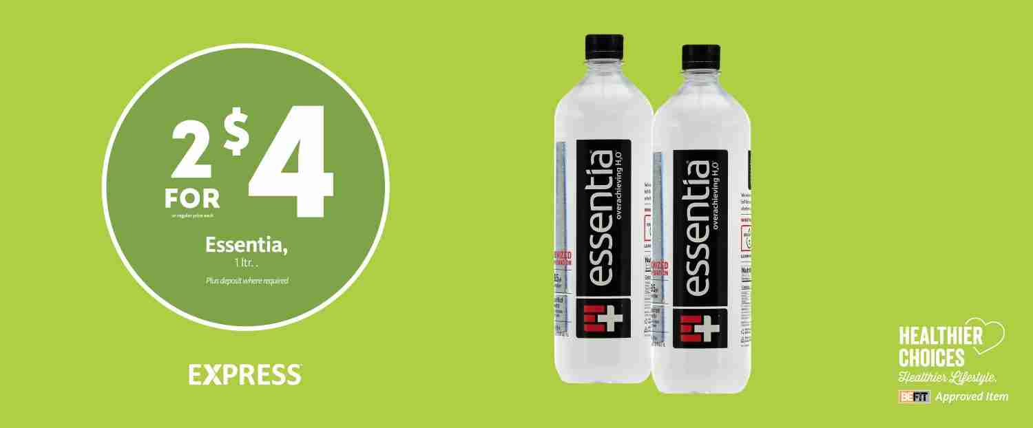 Express - Essentia Water 2/$4