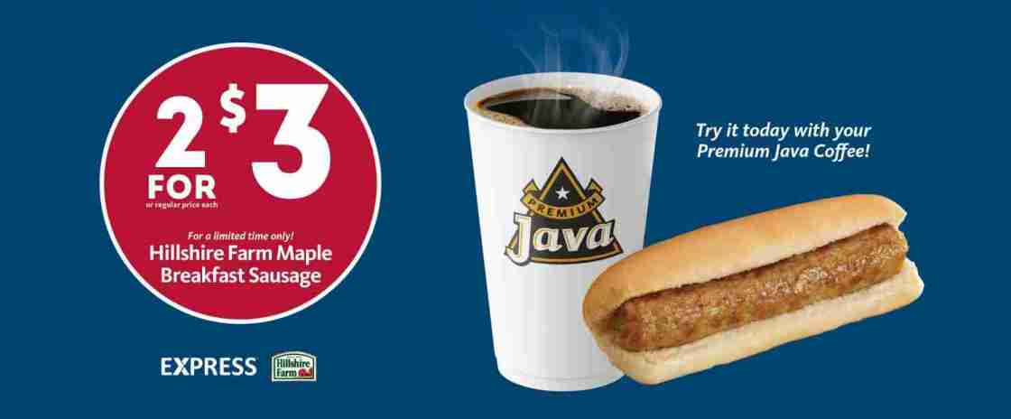 Express – Hillshire Farm Breakfast Sausage 2/$3