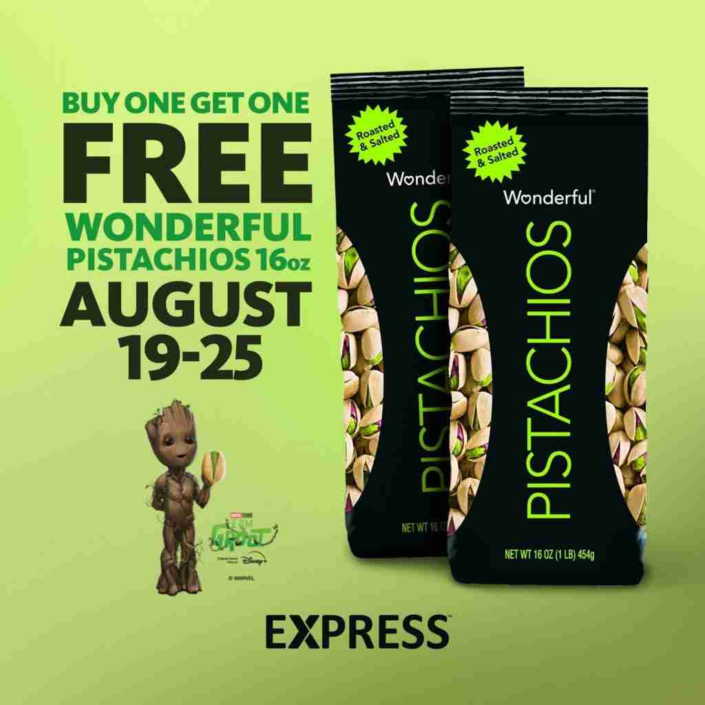 Express - Wonderful Pistachios 16oz BOGO FREE