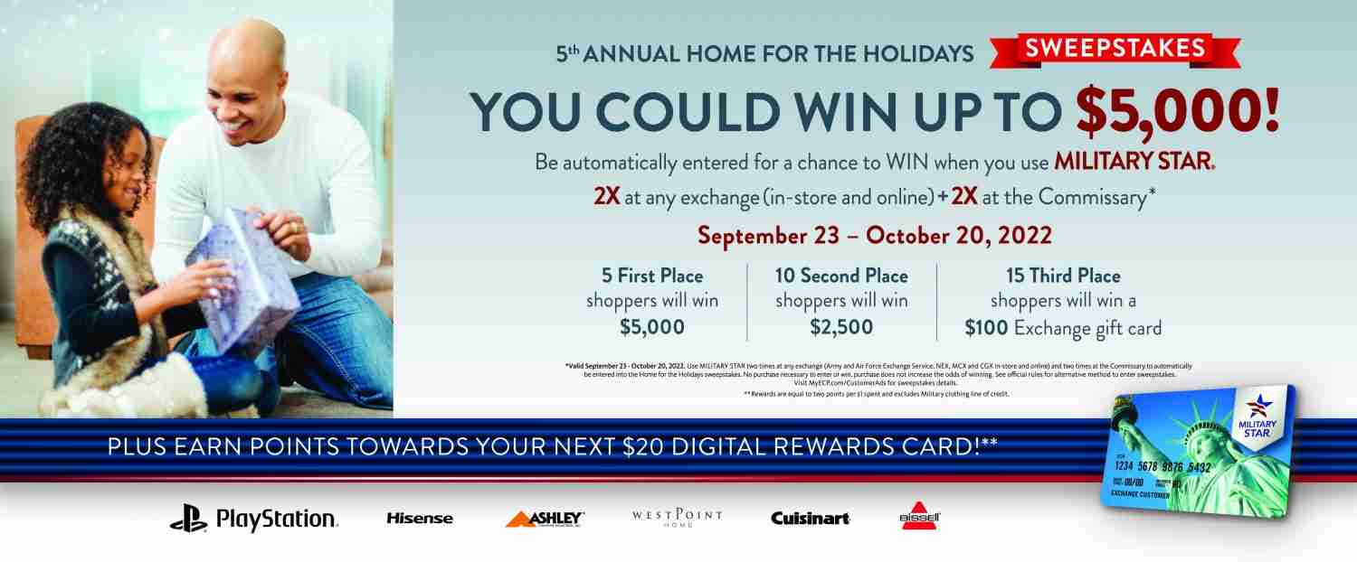 MILITARY STAR® "Home for the Holidays" Sweepstakes