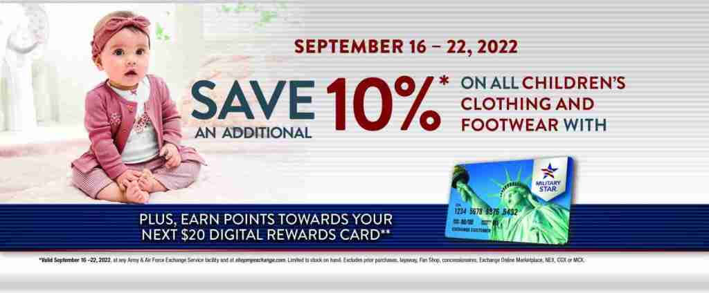MILITARY STAR® Children’s Clothing/Shoes Offer