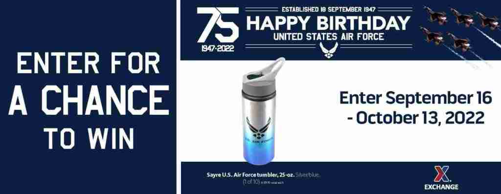 2022 Air Force Birthday Sweepstakes – Tumbler