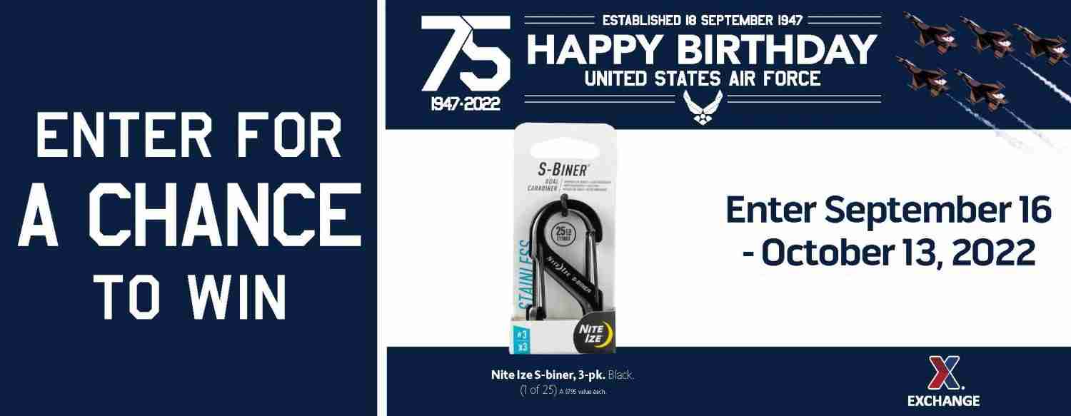 2022 Air Force Birthday Sweepstakes - Nite Ize Biner