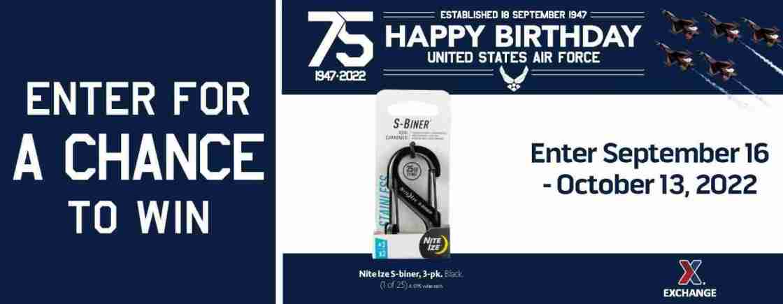 2022 Air Force Birthday Sweepstakes – Nite Ize Biner