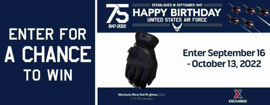 2022 Air Force Birthday Sweepstakes – Fit Gloves