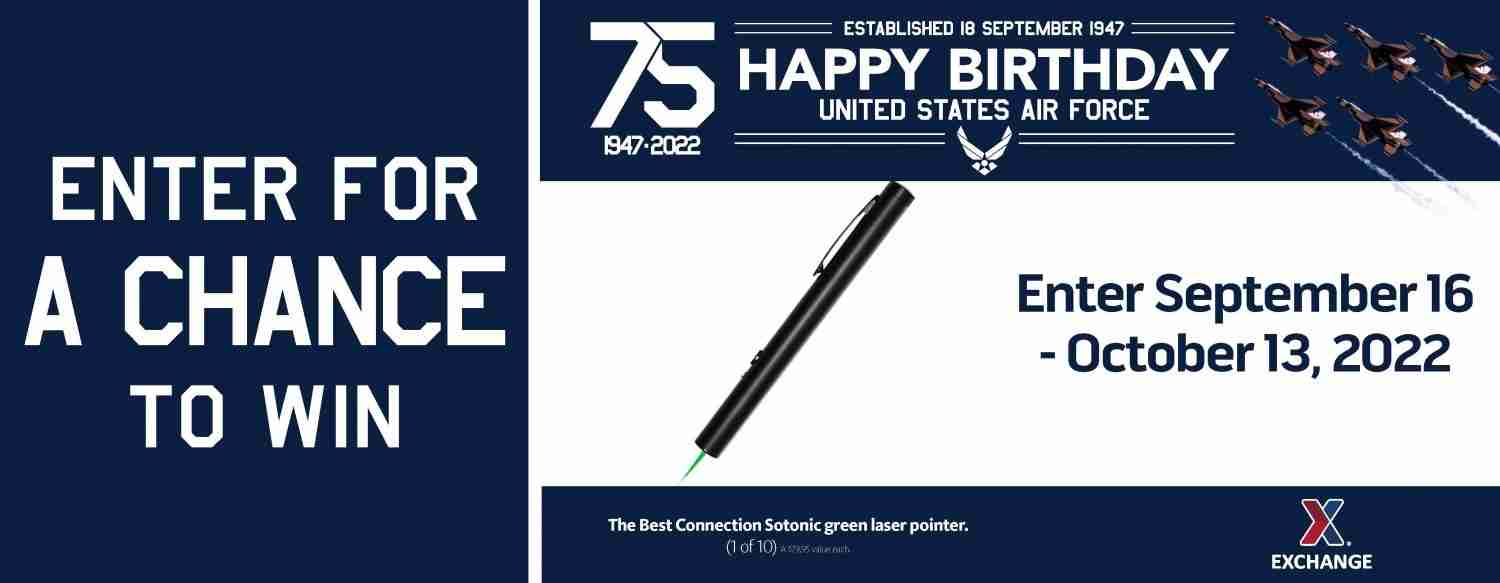 2022 Air Force Birthday Sweepstakes - The Best Connection Pointer