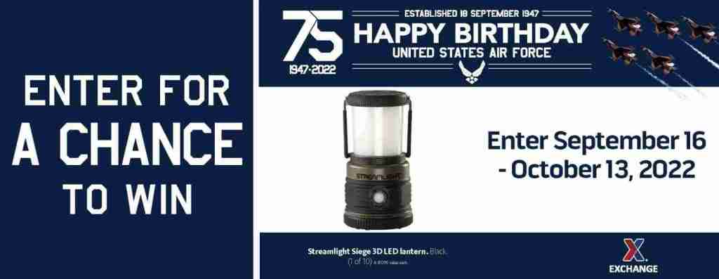 2022 Air Force Birthday Sweepstakes – LED Lantern