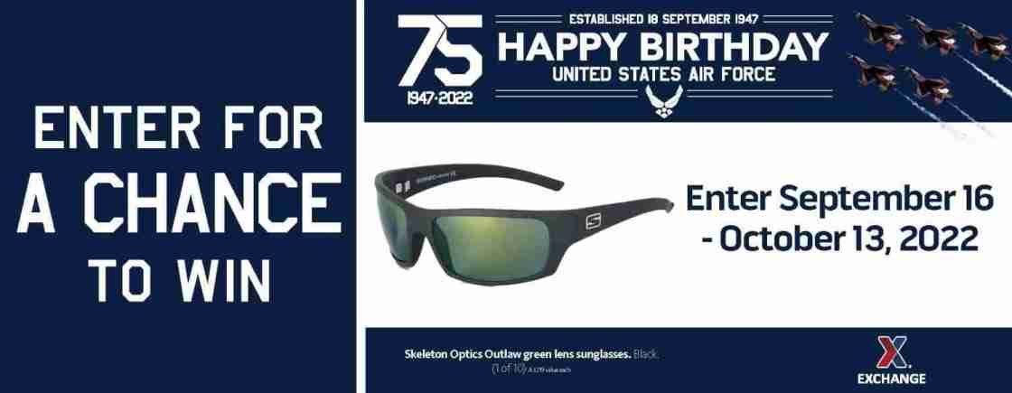 2022 Air Force Birthday Sweepstakes – Sunglasses