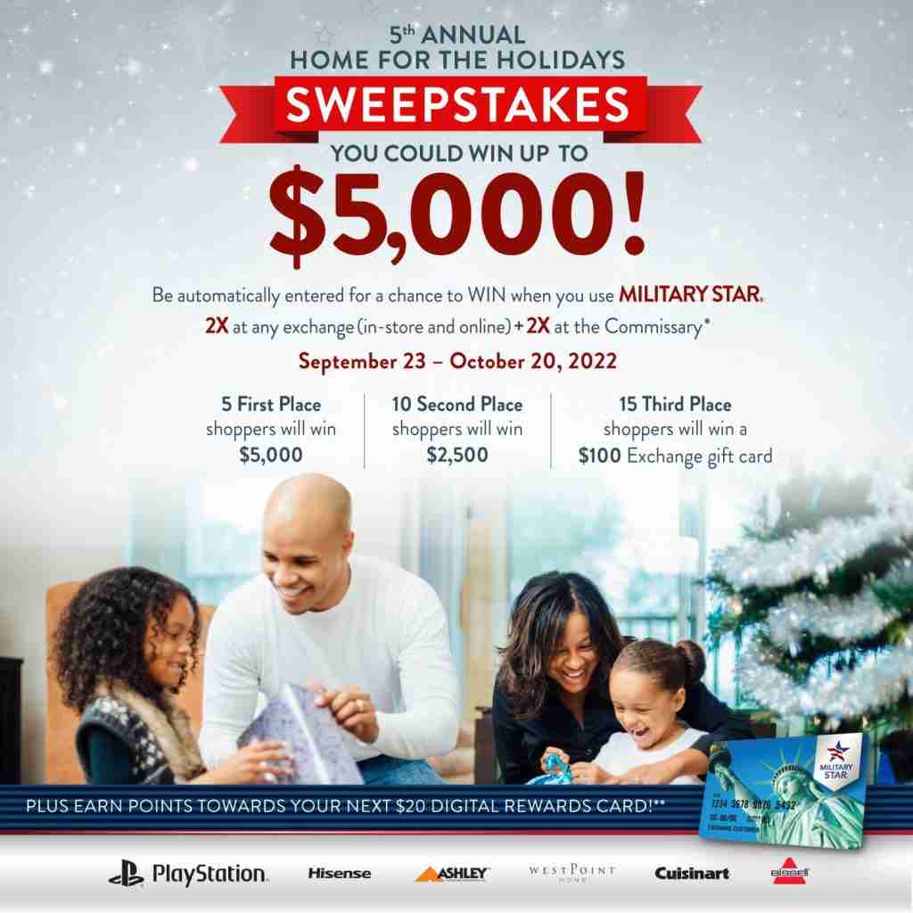 MILITARY STAR® "Home for the Holidays" Sweepstakes