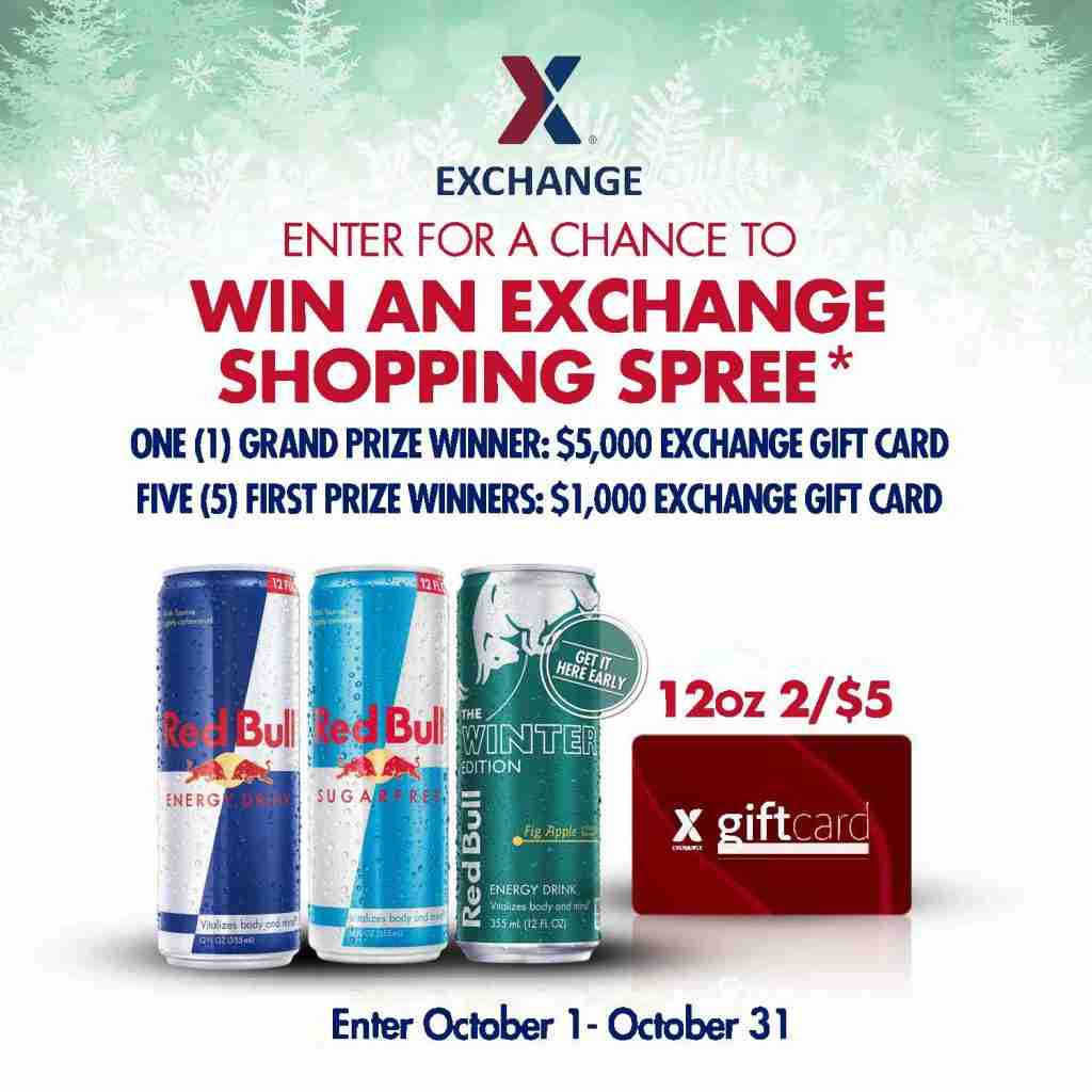 Red Bull Exchange Giftcard Sweepstakes 