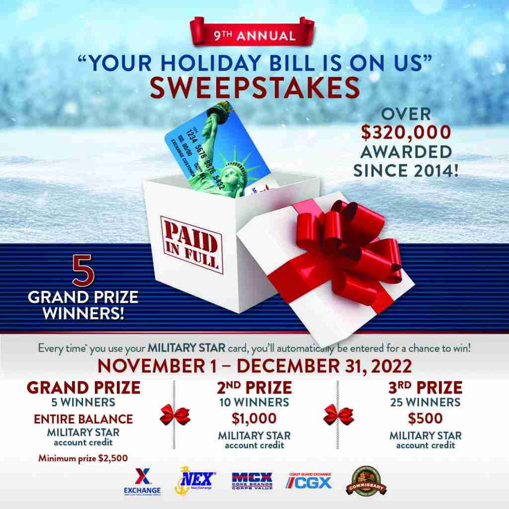 MILITARY STAR®Holiday Pay Your Bills Sweepstakes