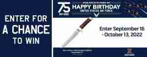 2022 Air Force Birthday Sweepstakes - Bear & Son Cutlery Knife