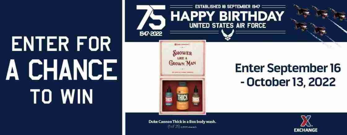 2022 Air Force Birthday Sweepstakes – Duke Cannon Bath Set