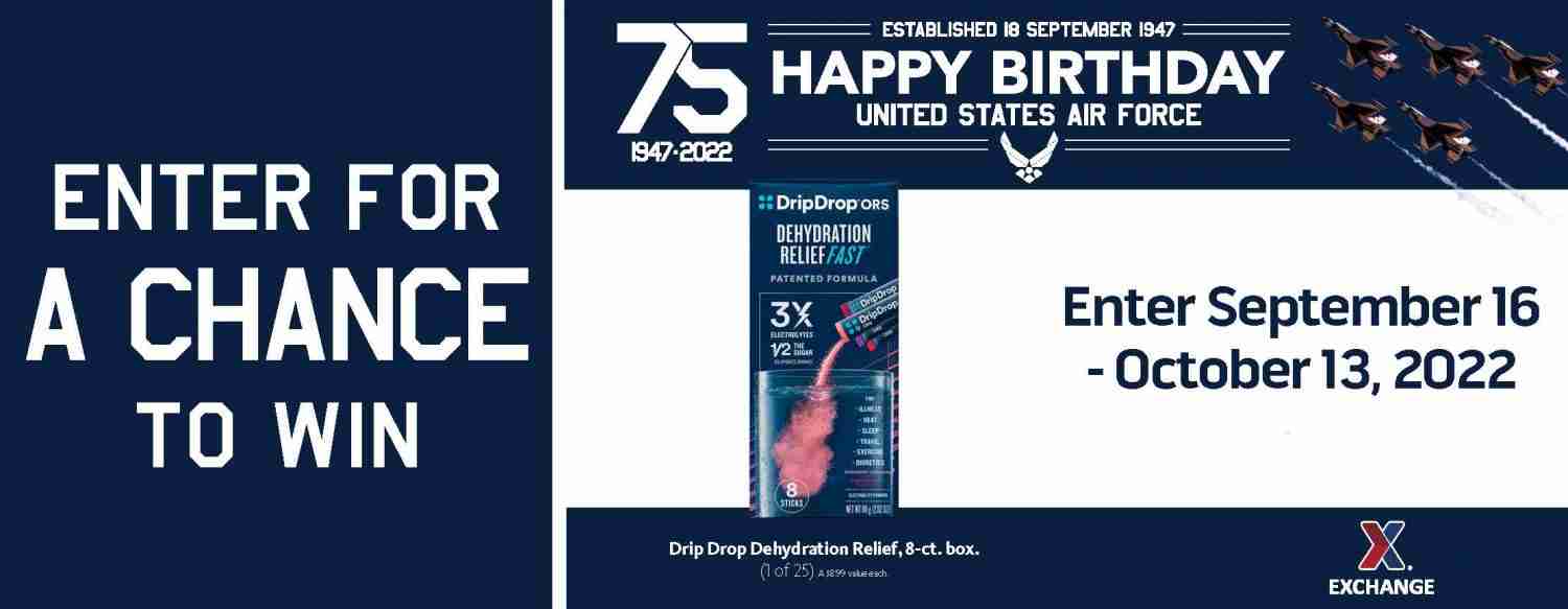 2022 Air Force Birthday Sweepstakes - Drip Drop Packs