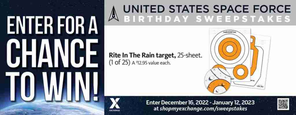 2022 US Space Force Birthday Sweepstakes – Rite In The Rain Target